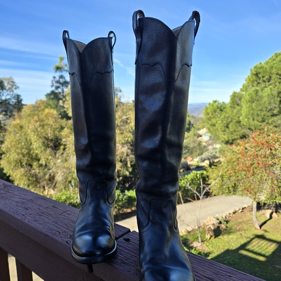 Frye Black and Tan Leather Boots - Picture 2 of 5